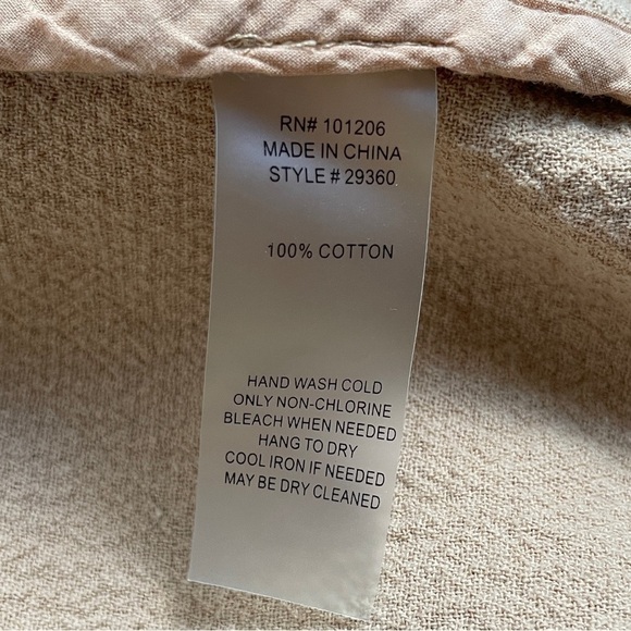 Soft Surroundings Shacket Oversized Shirt Women’s Size Khaki Tan Medium M - Picture 4 of 7